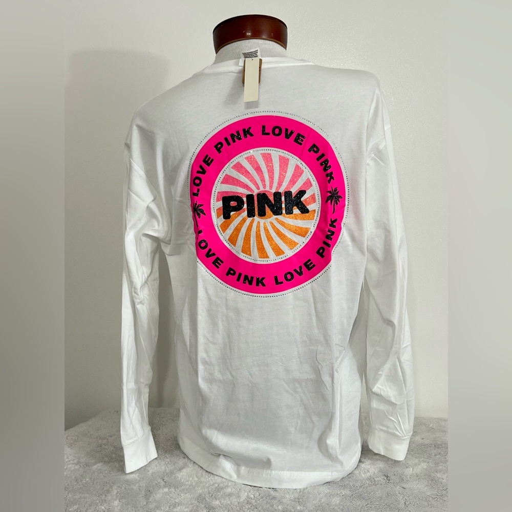 Victoria’s Secret Pink Long Sleeve Bling Tee NWT
